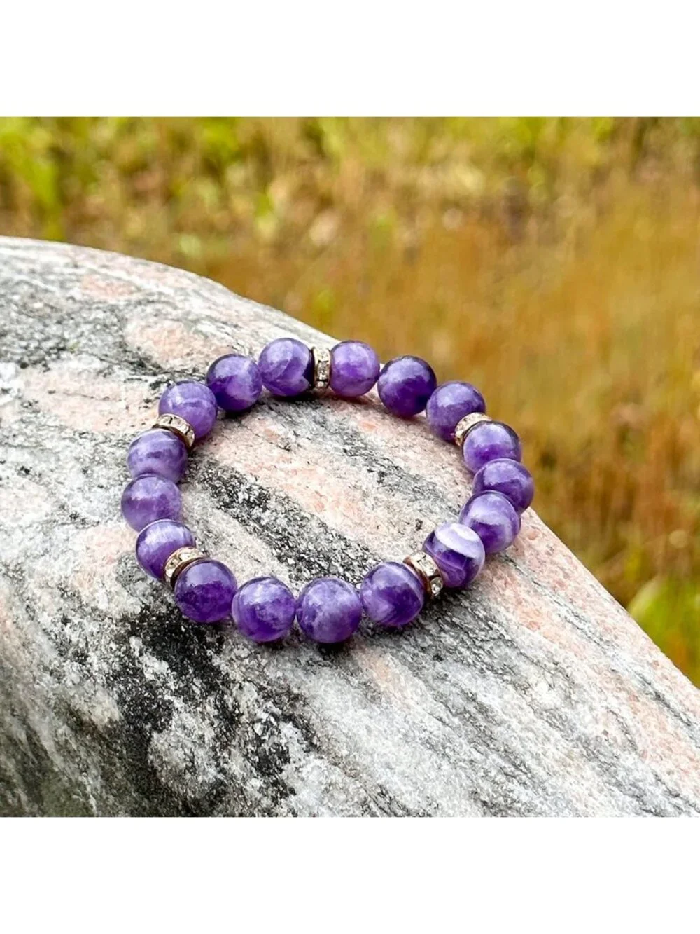 Chakra Healing Bracelet for Women | Rose Quartz & Crystal Beaded Stretch